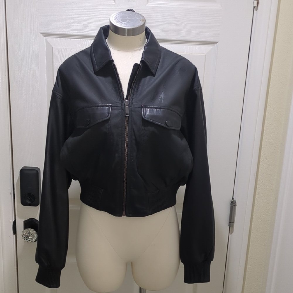 LTH JKT Women's Black Bomber Jacket Size S